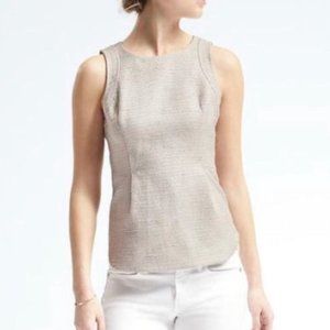 Banana Republic Sparkle Tweed Peplum Top